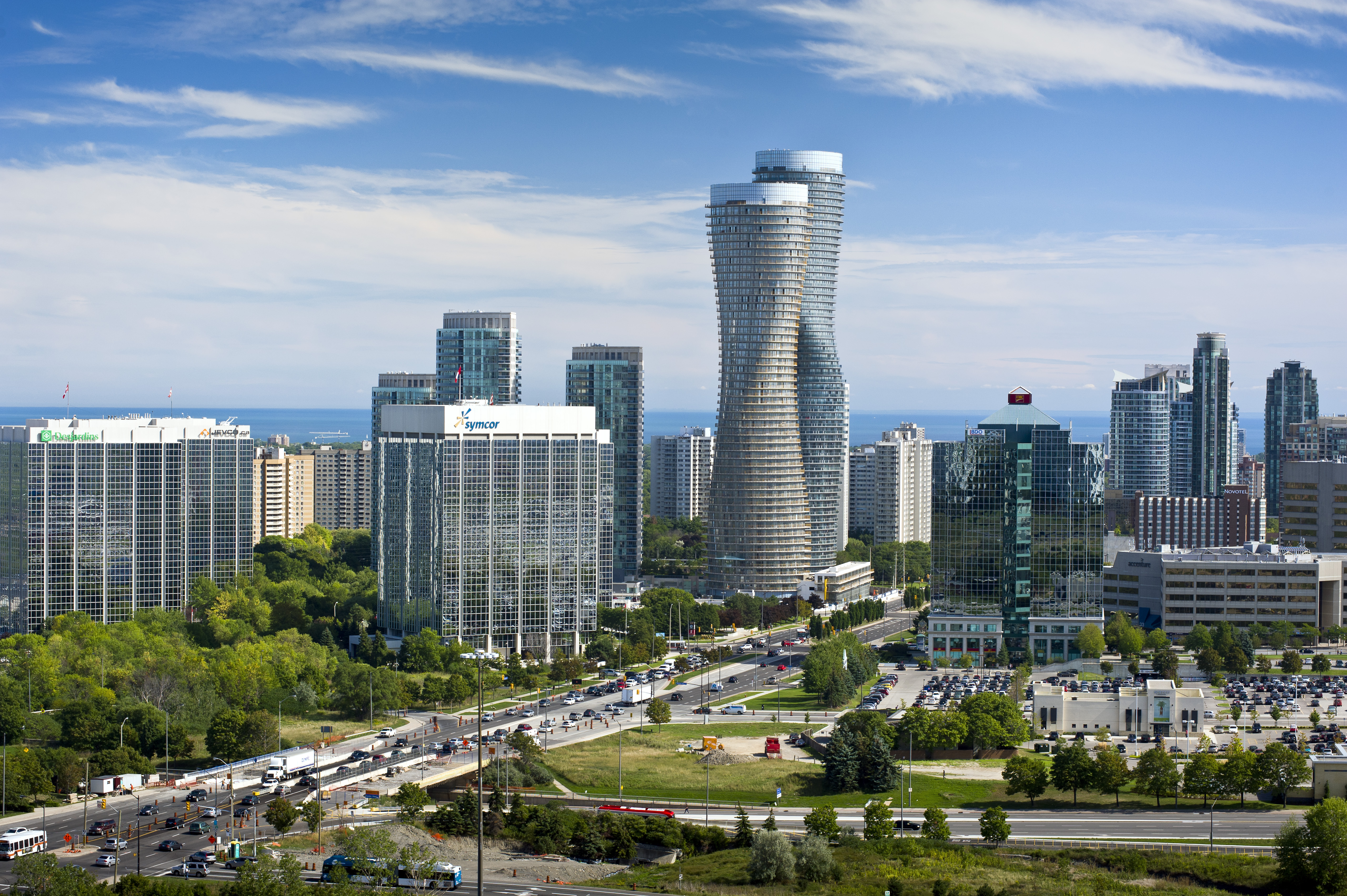 Stylized photo of downtown Mississauga